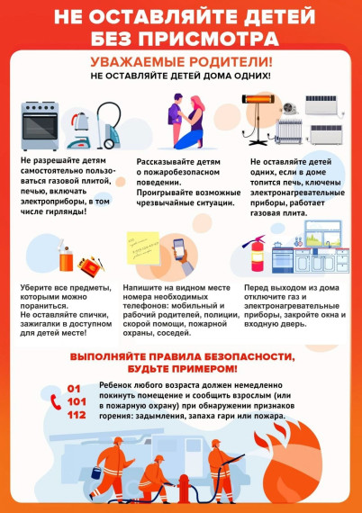 Памятки по недопущению оставления детей одних дома без присмотра.