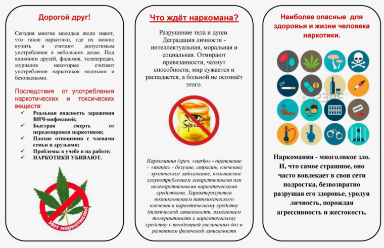 Пагубное влияние потребления наркотических средств и психотропных веществ на организм человека.